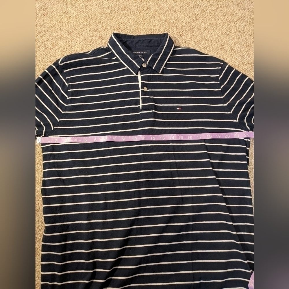 TOMMY Hilfiger Polo shirt size XL, Navy with white - Picture 4 of 8